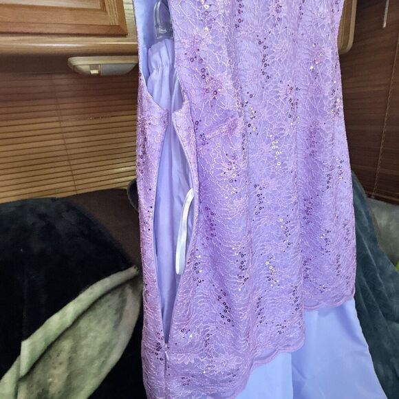 Adrianna Papell Purple Sequin Tank Top and Pants Set Size 10 - Picture 6 of 14